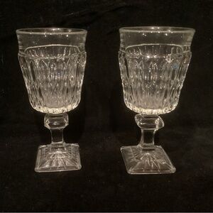 Indiana Glass Mt. Vernon Crystal Clear Wine Glass, Set of 2